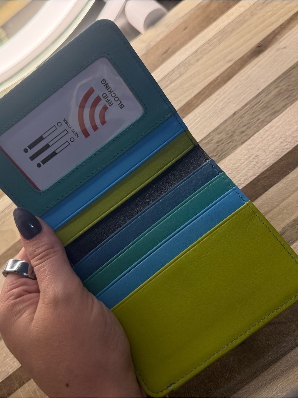 RFID Blocking Multi-Color Card Wallet Phone Case - Picture 2 of 3
